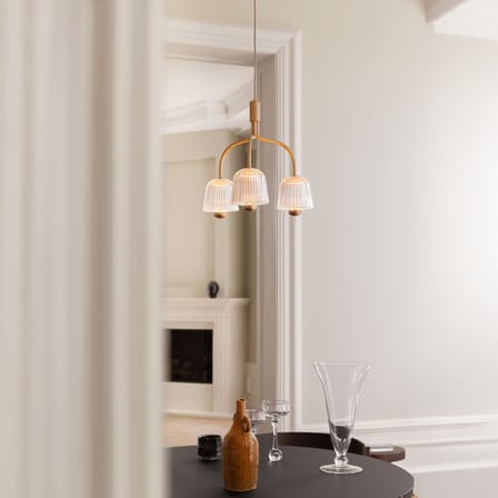 Pendelleuchte Asteea 3 LED plastikmaterial gold / Dreifach - NUURA