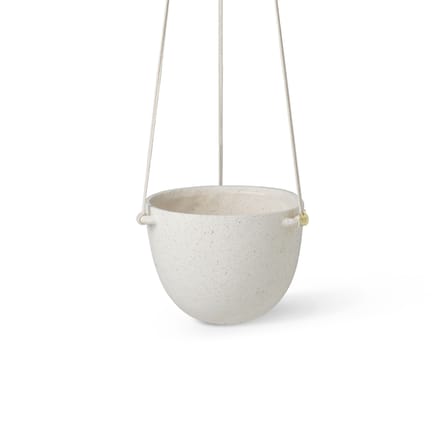 Blumentopf zum Aufhängen Speckle Large keramik weiß / Steinzeug - Ø 20,5 x H 14,5 cm - Ferm Living