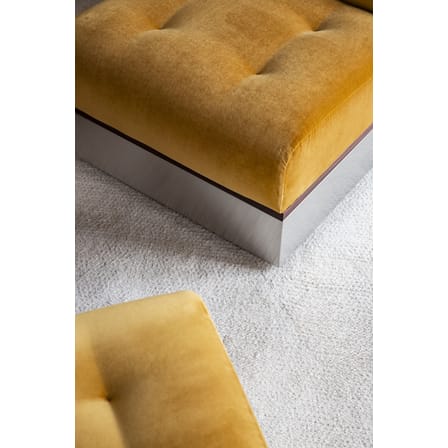 Chauffeuse Stanley tissu jaune / Canapé modulable - Velours / L 65 cm - RED Edition
