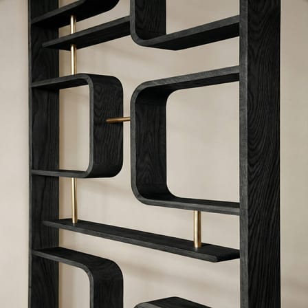 Cloison Claustra bois noir / L 90 x H 240 cm - Exclusivité - RED Edition