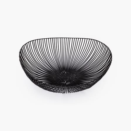 Corbeille Meo métal noir / L 37 cm - Serax