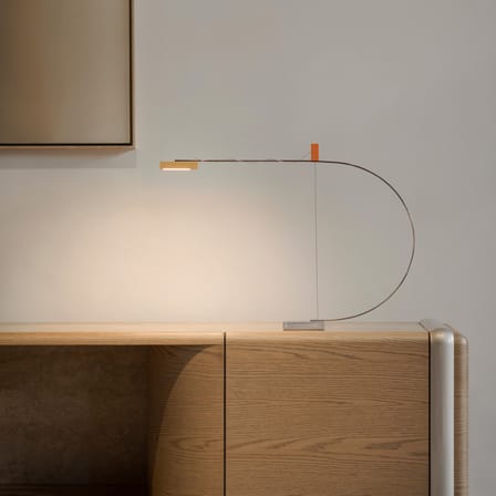 Lampe de table Cupido LED métal jaune / L 66 x H 51 cm - Nemo