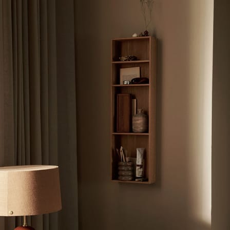 Étagère Bon bois naturel / Vitrine - 80 x 24 x Prof. 9 cm - Horizontal ou vertical - Ferm Living