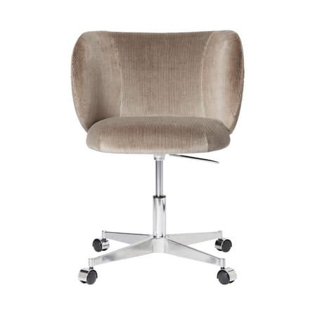 Fauteuil à roulettes Rico gris / Velours - Ferm Living