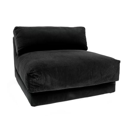 Chauffeuse Salon Nanà tissu gris / Module central - Velours - Moroso