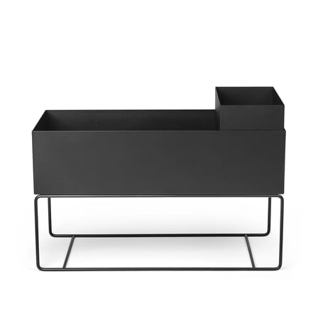 Fioriera autoportante Plant Box Large metallo nero / L 77 x H 45 cm x Prof. 34 cm - Ferm Living