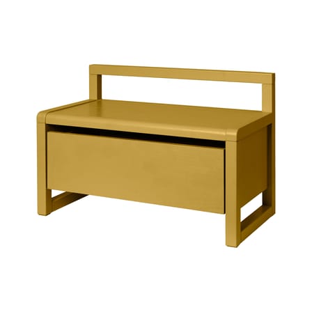 Kinderbank Little Architect holz gelb / Ablage mit Schublade - B 60 cm - Ferm Living