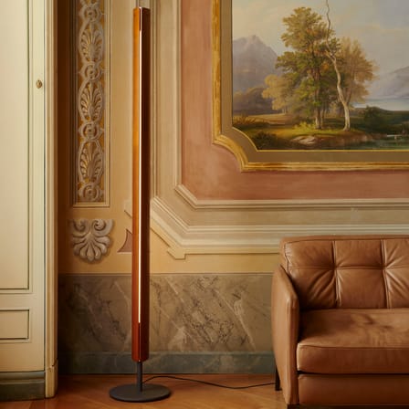 Lampada a stelo Seki-Han legno naturale / Ripubblicato nel 1963 - H 168 cm - Flos