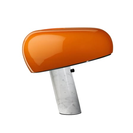 Lampe de table Snoopy métal orange / Edition limitée - Base marbre / Castiglioni, 1967 - Flos