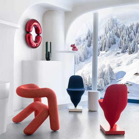 Miroir mural Zodiac Bumper Small céramique rouge / L 55 x H 70 cm - Jean-Baptiste Fastrez, 2020 - Moustache