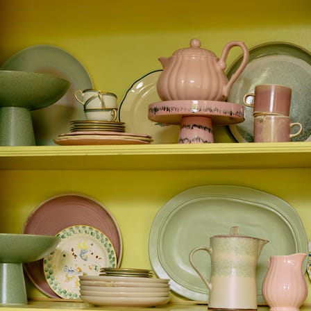 Plat de présentation 70s ceramics céramique rose / Ø 21 x H 9.5 cm - HK LIVING