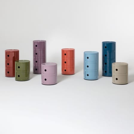 Rangement Componibili plastique bleu (1968) / 3 tiroirs - H 58 cm - Kartell