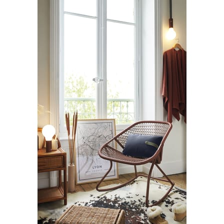 Rocking chair Sixties / Assise souple plastique tressé - Fermob