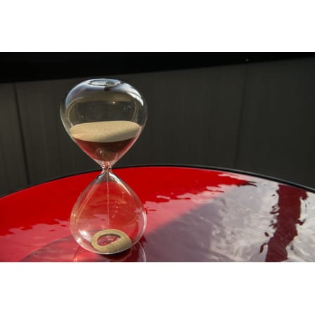 Sablier Ball Medium verre or transparent / 90 min - H 30 cm - POLSPOTTEN