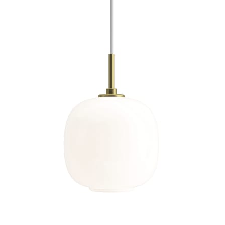 Sospensione VL45 Radiohus vetro bianco oro metallo /  Ø 17,5 cm - Riedizione 1940 - Louis Poulsen