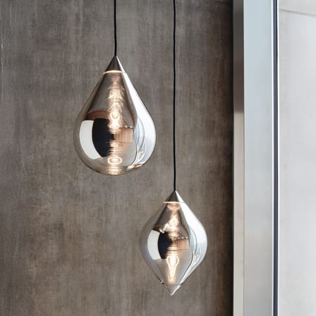Suspension Flare Top LED verre argent - Tom Dixon