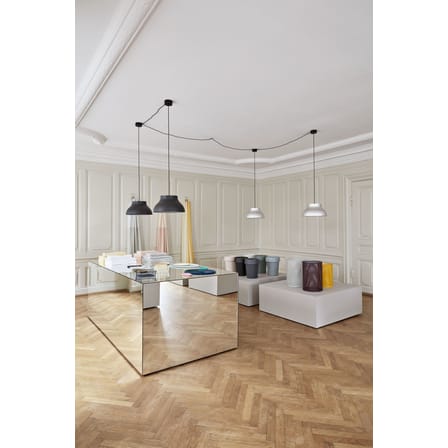 Suspension PC Medium gris argent métal / Ø 40 cm - Aluminium - Hay