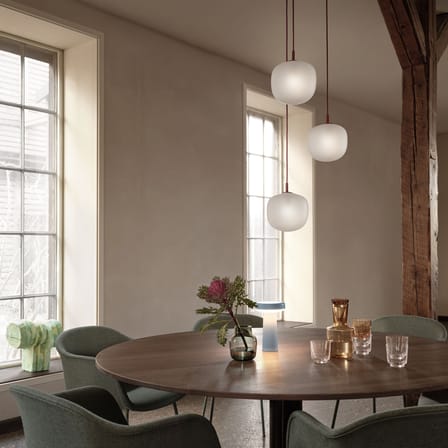 Suspension Rime verre / 3 globes - Ø 18 cm - Muuto