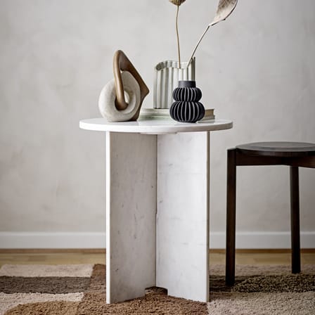Table d'appoint Jasmia marbre blanc / Marbre - Ø 46 x H 53 cm - Bloomingville