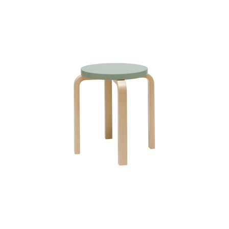 Tabouret empilable E 60 bois vert / Alvar Aalto, 1933 - 4 pieds - ARTEK