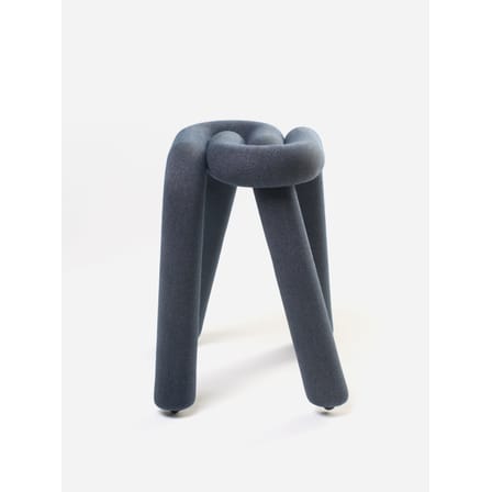Tabouret rembourré Bold tissu bleu - Moustache