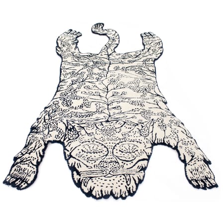 Tapis Tiger  blanc Large / 240 x 125 cm - Moustache