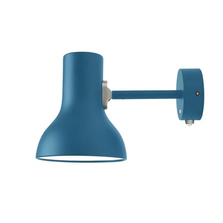 Lampada da parete Type 75 Mini metallo blu / Lampada da parete - Orientabile / Di Margaret Howell, riedizione del 1930 - Anglepoise