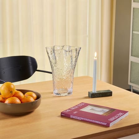 Vase Ruffle verre transparent / Ø 23 x H 30 cm - HÜBSCH