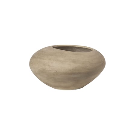 Vaso per fiori Dodu Low pietra marrone / Ø 57 x H 30 cm - Cemento - Ferm Living
