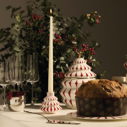 Bougeoir Delight céramique rouge / Décoré à la main - Alessi