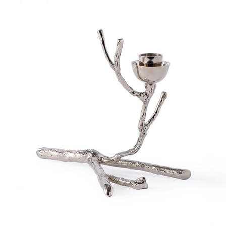 Bougeoir Twiggy XS métal argent / L 18 x H 14 cm - Pols Potten