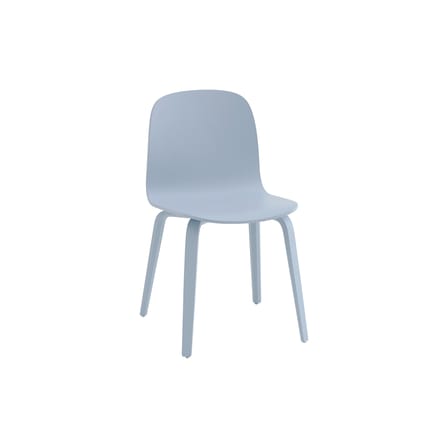 Chaise Visu bois bleu / Pieds bois - Muuto