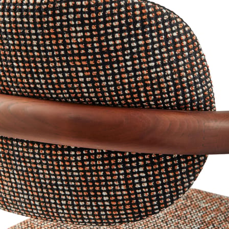 Fauteuil rembourré Henry tissu marron - POLSPOTTEN