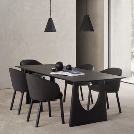 Fauteuil rembourré Unda tissu noir - Ethnicraft