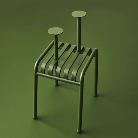 Lampada da esterno ricaricabile senza fili Host Small metallo verde / LED - H 22 cm / Fissaggio magnetico - Hay