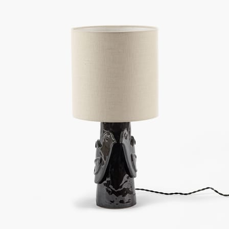Lampada da tavolo Paloma ceramica nero / H 52 cm - Serax