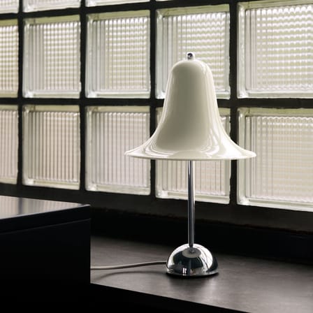 Lampe de table Pantop métal beige / Ø 23 cm - Verner Panton (1980) - Verpan