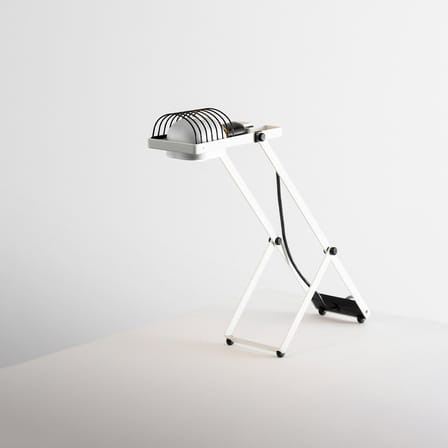 Lampe de table Sintesi métal blanc / Ernesto Gismondi, 1975 - Orientable - Artemide