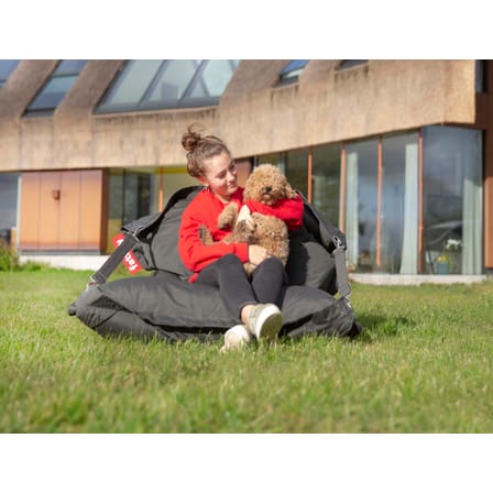 Pouf d'extérieur Buggle-up Outdoor tissu beige / Sangles ajustables - Tissu Olefin - Fatboy
