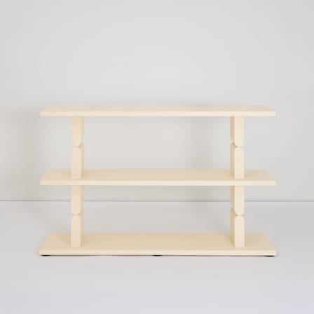 Regal Coloured Wood Noon holz weiß / B 118 x H 107 cm - NOBODINOZ
