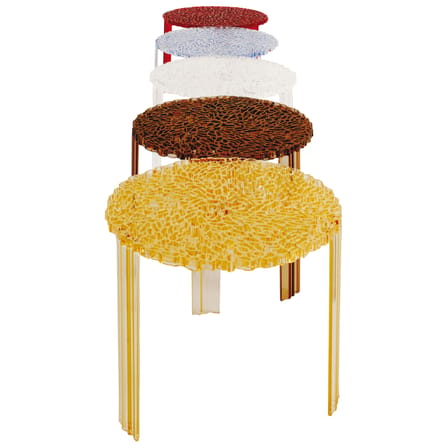 Table basse T-Table Alto plastique transparent / Ø 50 x H 44 cm - Kartell