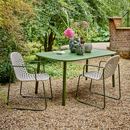 Table rectangulaire Calana métal vert / 160 x 90 cm - Bloomingville