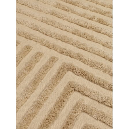 Tappeto Crease Wool Large tessuto beige / 250 x 160 cm - Lana tessuta e trapuntata a mano - Ferm Living