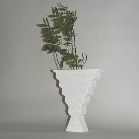 Iter Bowl Vase plastic material white - Argot Studio