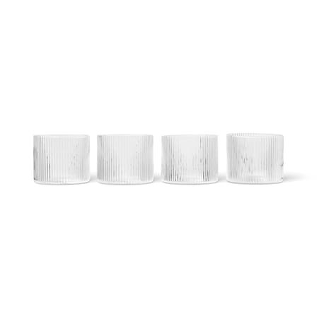 Set de 4 verres Ripple Low / Ø 7.6 x H 6.1 cm (20 cl) - Ferm Living
