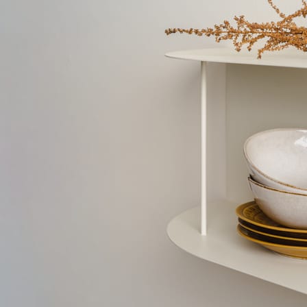 Lina longue Wall shelf metal beige / L 80 cm - NOO.MA