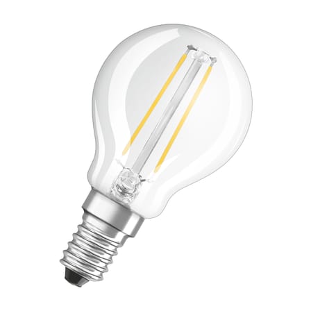Ampoule LED E14 Mini Globe P45 Clear / 1,8W (= 25W) - Blanc chaud - Osram