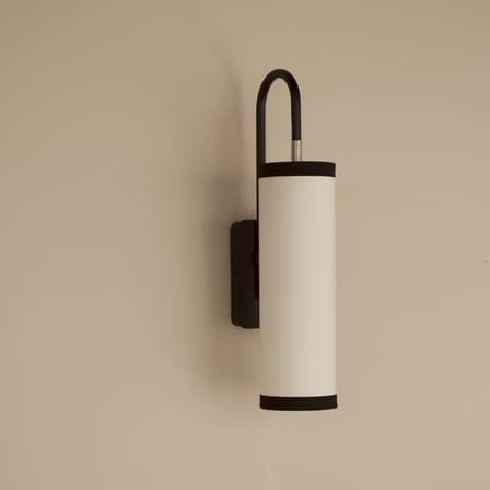 Applique Tokyo tissu blanc noir / Coton - H 42 cm - Maison Sarah Lavoine