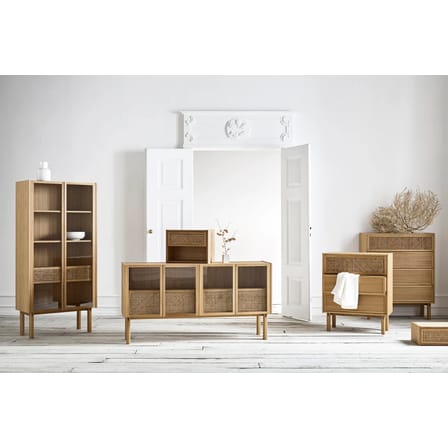 Buffet Cana fibre végétale bois naturel / L 159 x H 84,4 cm - cannage rotin - Bolia