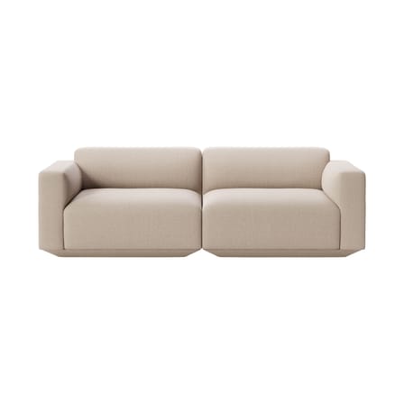 Canapé droit Develius A tissu beige / 3 places - L 220 cm - &tradition